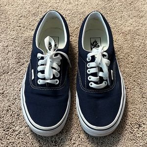 Vans navy blue tie sneakers - womens 8 1/2